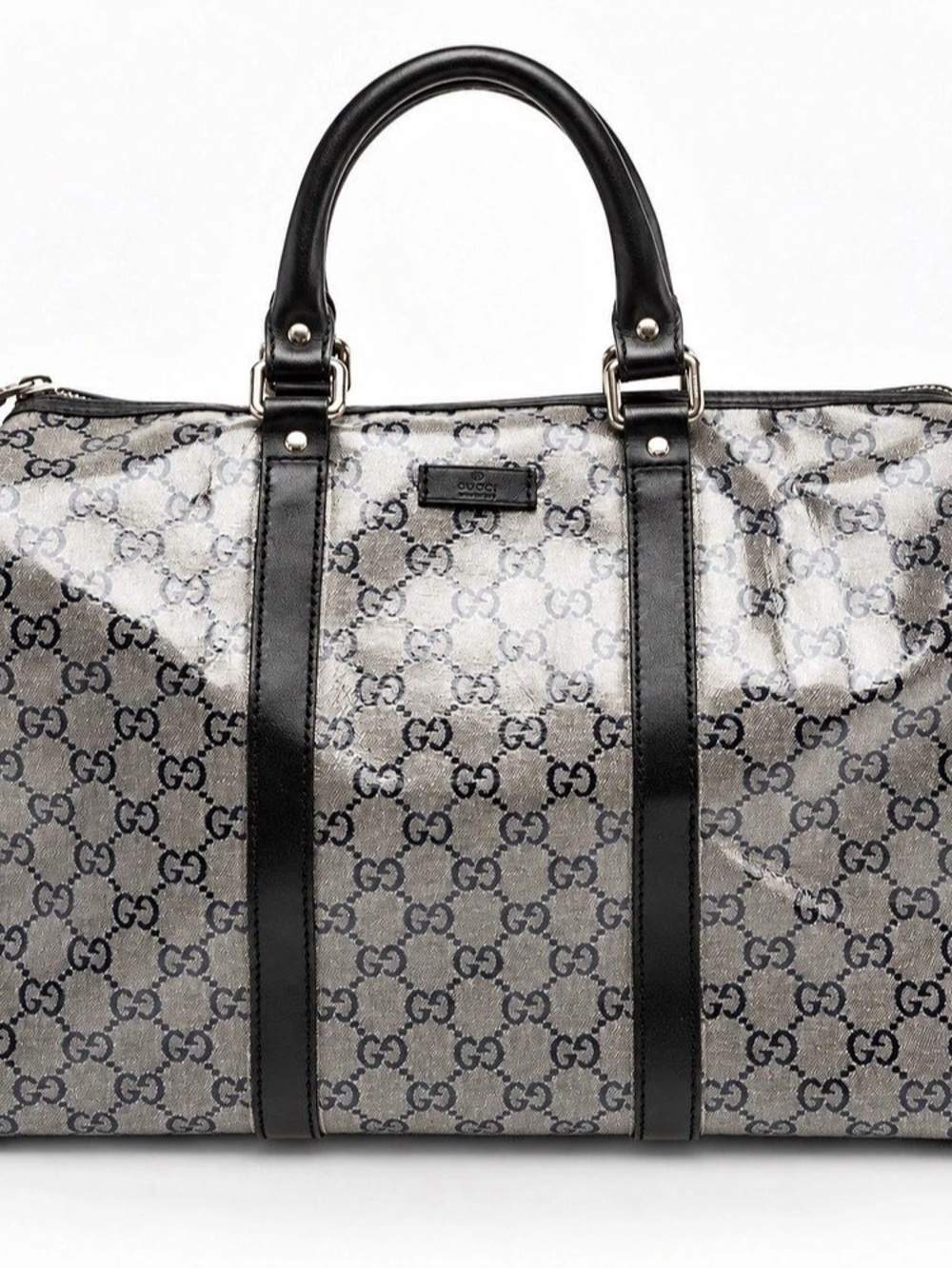 Gucci Medium Joy Boston Bag in Gray & Black